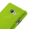 Луксозен силиконов гръб / калъф / TPU Mercury JELLY CASE Goospery за Sony Xperia M2 - зелен с брокат