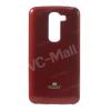Луксозен силиконов гръб / калъф / TPU Mercury за LG G2 Mini D620 - JELLY CASE Goospery / червен с брокат