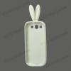 Силиконов калъф TPU ''Rabito'' за Samsung Galaxy S3 SIII I9300 - бели заешки ушички