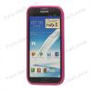 Силиконов калъф ТПУ за Samsung Galaxy Note 2 II N7100 - цикламен на бели точки