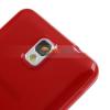 Силиконов калъф / гръб / TPU за Samsung Galaxy Note 3 N9000 N9005 - прозрачен / червен гланц