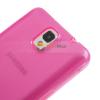 Силиконов калъф / гръб / TPU за Samsung Galaxy Note 3 N9000 N9005 - прозрачен / розов гланц