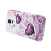 Силиконов калъф / гръб / TPU за Samsung Galaxy S5 G900 / Samsung S5 - бял с розови сърца