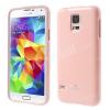 Луксозен силиконов гръб / калъф / TPU Mercury за Samsung Galaxy S5 G900 - JELLY CASE Goospery / розов с брокат