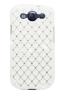 Заден предпазен твърд гръб за Samsung Galaxy S3 S III SIII I9300 - Бял с камъни