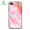 Луксозен твърд гръб със силиконов кант FLOVEME Marble Case за Apple iPhone 7 Plus / iPhone 8 Plus - розов