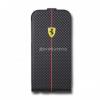 Оригинален кожен калъф Flip тефтер FERRARI за Apple iPhone 6 4.7'' - черен / carbon