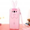 Силиконов калъф / гръб / TPU 3D Rabbit за Samsung Galaxy J5 / Samsung J5 - розов