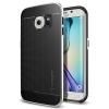 Силиконов гръб SPIGEN SGP Neo Hybrid за Samsung Galaxy S6 Edge G925 - черен със сребрист кант