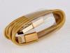 USB кабел за Apple iPhone 5 / 5S / 5C / iPhone 6 - златен