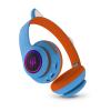 Стерео LED слушалки Bluetooth Cat Ear CT-66 / Wireless Headphones / безжични LED слушалки Cat Ear CT-66 - сини