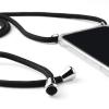 Удароустойчив силиконов калъф / гръб / TPU с връзка за Apple iPhone XR - прозрачен / черна връзка