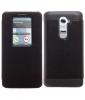 Луксозен кожен калъф Flip Cover S-View със стойка Kalaideng KA Series за LG Optimus G2 D802 / LG G2 - тъмно кафяв