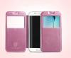 Луксозен калъф Flip тефтер S-View със стойка KALAIDENG Sun Series за Samsung Galaxy S7 G930 / Samsung S7 - розов
