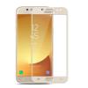 3D full cover Tempered glass Full Glue screen protector Samsung Galaxy J3 2017 J330 / Извит стъклен скрийн протектор с лепило от вътрешната страна за Samsung Galaxy J3 2017 J330 - златист