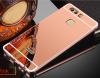 Луксозен алуминиев бъмпер с твърд гръб за Huawei P10 - огледален / Rose Gold