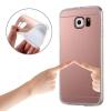 Луксозен силиконов калъф / гръб / TPU за Samsung Galaxy S6 G920 - Rose Gold / огледален