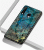 Луксозен стъклен твърд гръб за Huawei P30 Lite - тъмно син / мрамор