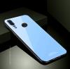 Луксозен стъклен твърд гръб за Huawei P20 Lite - син