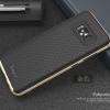 Оригинален луксозен гръб IPAKY за Samsung Galaxy S8 G950 - черен / златист кант