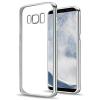 Луксозен силиконов калъф / гръб / TPU за Samsung Galaxy S8 G950 - прозрачен / сребрист кант