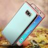 Луксозен силиконов калъф / гръб / TPU за Samsung Galaxy Note 5 N920 / Galaxy Note 5 - прозрачен / меден кант