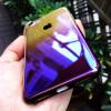 Луксозен твърд гръб Baseus Glaze Case за Apple iPhone 7 - преливащ / златисто и синьо-лилаво