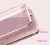 Луксозен силиконов калъф / гръб / TPU за Apple iPhone 5 / iPhone 5S / iPhone SE - розов / брокат / Glitter 2in1
