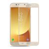 3D full cover Tempered glass Full Glue screen protector Samsung Galaxy J7 2017 J730 / Извит стъклен скрийн протектор с лепило от вътрешната страна за Samsung Galaxy J7 2017 J730 - златист