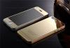 Стъклен скрийн протектор / 9H Tempered Glass Colorful Mirror Screen Protector / 2 в 1 за Apple iPhone 6 / iPhone 6S - златен / Gold / лице и гръб