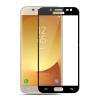 3D full cover Tempered glass Full Glue screen protector Samsung Galaxy J7 2017 J730 / Извит стъклен скрийн протектор с лепило от вътрешната страна за Samsung Galaxy J7 2017 J730 - черен