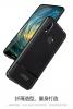 Луксозен силиконов калъф / гръб / TPU за Huawei P20 Lite - черен / имитиращ кожа / Rugged Armor