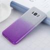 Силиконов калъф / гръб / TPU за Samsung Galaxy S8 Plus G955 - преливащ / сребристо и лилаво / брокат