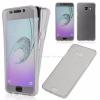 Силиконов калъф / гръб / TPU за Samsung Galaxy A3 2016 A310 - сив прозрачен / 2 части / лице и гръб