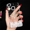 Луксозен твърд гръб с камъни 3D Luxury Diamond Bling Rhinestone за Huawei Ascend P9 Lite - прозрачен / Clear Butterfly