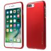 Луксозен силиконов калъф / гръб / TPU MERCURY i-Jelly Case Metallic Finish за Apple iPhone 7 Plus - червен