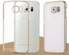 Луксозен твърд гръб / капак / TOTU DESING Simple Series Ocean за Samsung Galaxy S6 G920 - прозрачен със златен кант