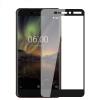 3D full cover Tempered glass screen protector Nokia 6.1 (2018) / Извит стъклен скрийн протектор Nokia 6.1 (2018) - черен