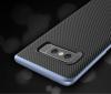 Луксозен твърд гръб за Samsung Galaxy Note 8 N950 - черен / син кант / Carbon