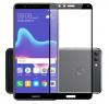 3D full cover Tempered glass screen protector Huawei Y9 2018 / Извит стъклен скрийн протектор Huawei Y9 2018 - черен
