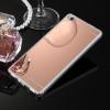 Луксозен силиконов калъф / гръб / TPU за Huawei Ascend P8 Lite - Rose Gold / огледален