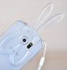 Силиконов калъф / гръб / TPU 3D Rabbit за Samsung Galaxy S6 Edge G925 - бял