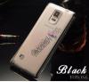 Луксозен силиконов калъф / гръб / TPU за Samsung Galaxy Note 3 N9000 / Samsung Note 3 N9005 - прозрачен / черен кант