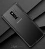 Луксозен силиконов калъф / гръб / TPU за Samsung Galaxy A8 2018 A530F - прозрачен / черен кант