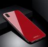 Луксозен стъклен твърд гръб за Samsung Galaxy A10 - червен