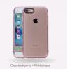 Луксозен твърд гръб Rock Pure Series Ultra Thin Case за Apple iPhone 7 Plus - прозрачен / розов