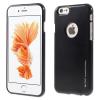 Луксозен силиконов калъф / гръб / TPU MERCURY i-Jelly Case Metallic Finish за Apple iPhone 6 Plus / iPhone 6S - черен