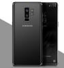 Луксозен силиконов калъф / гръб / TPU за Samsung Galaxy S9 G960 - прозрачен / черен кант