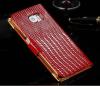 Луксозен кожен калъф Flip тефтер със стойка за Samsung Galaxy S7 Edge G935 - червен / Croco