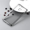 Луксозен силиконов гръб TPU за Huawei P9 - прозрачен / тъмно сив кант